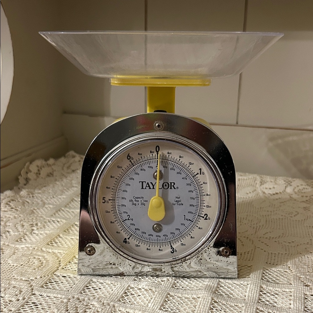 Taylor Yellow Mechanical Kitchen Scale